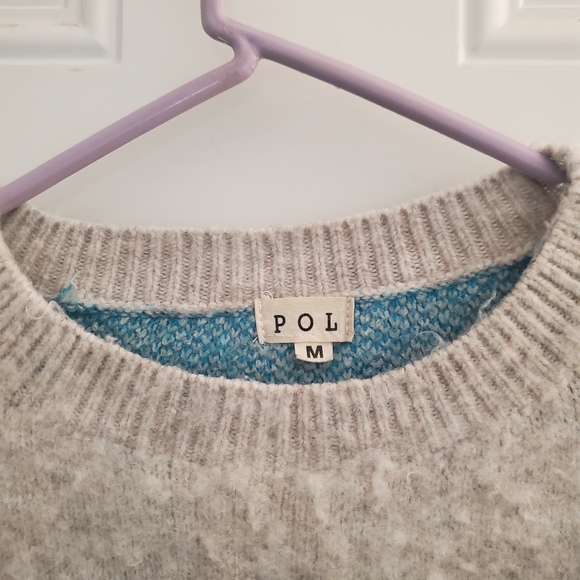 POL Women's Sweater with Blue Floral Accent - Picture 3 of 3